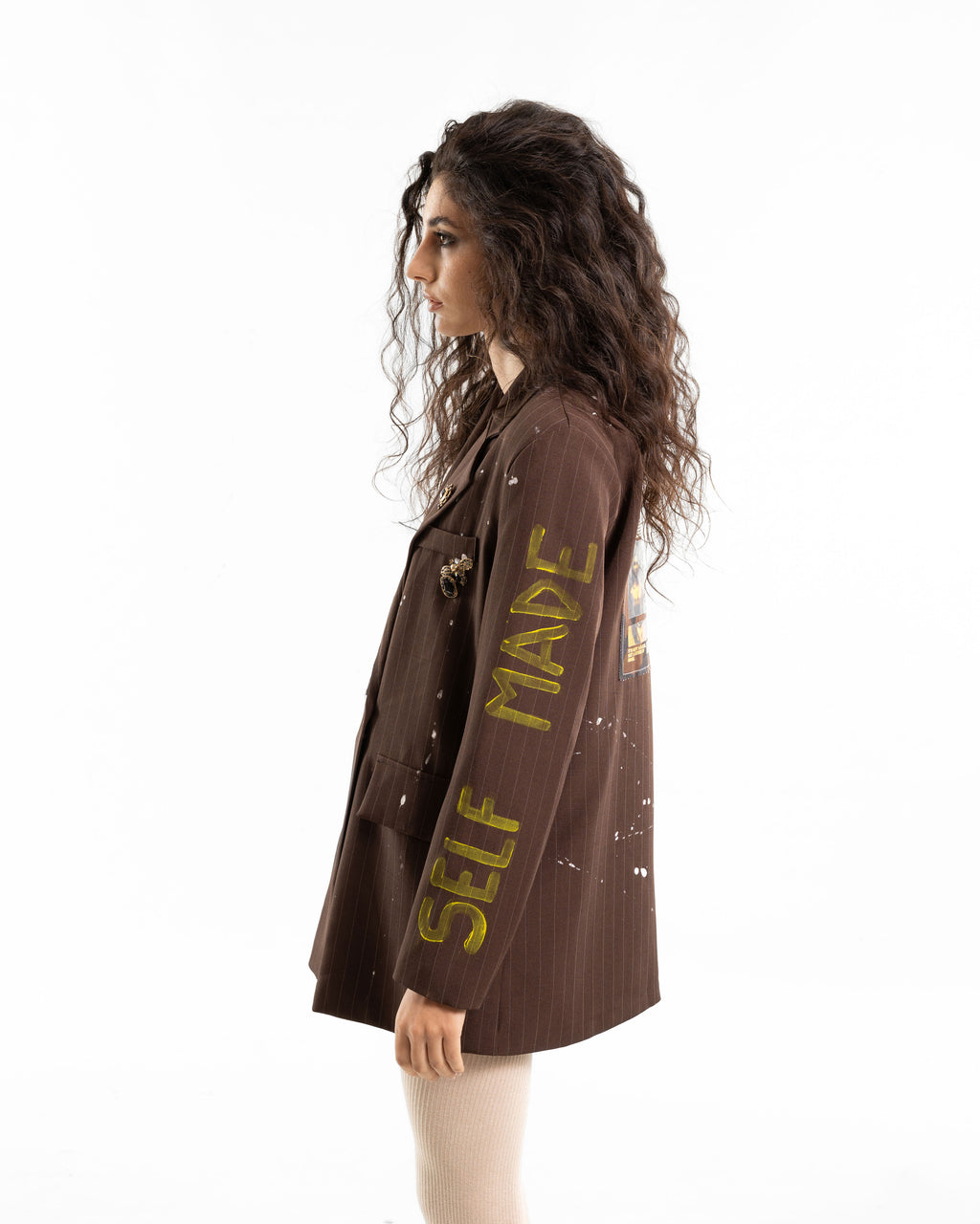 BROWN BLAZER "SELF MADE"